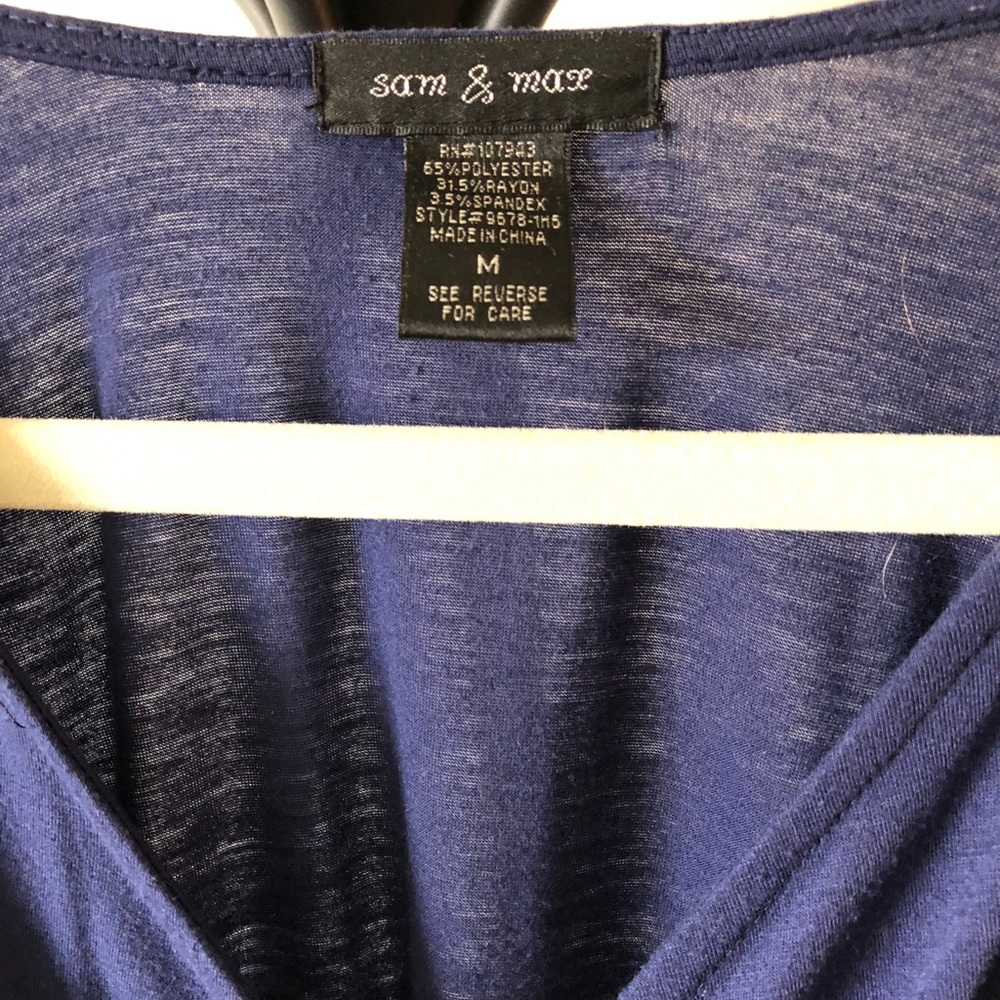 Free w/purchase Blue V-Neck, Tie-Back Dress - Picture 2 of 3